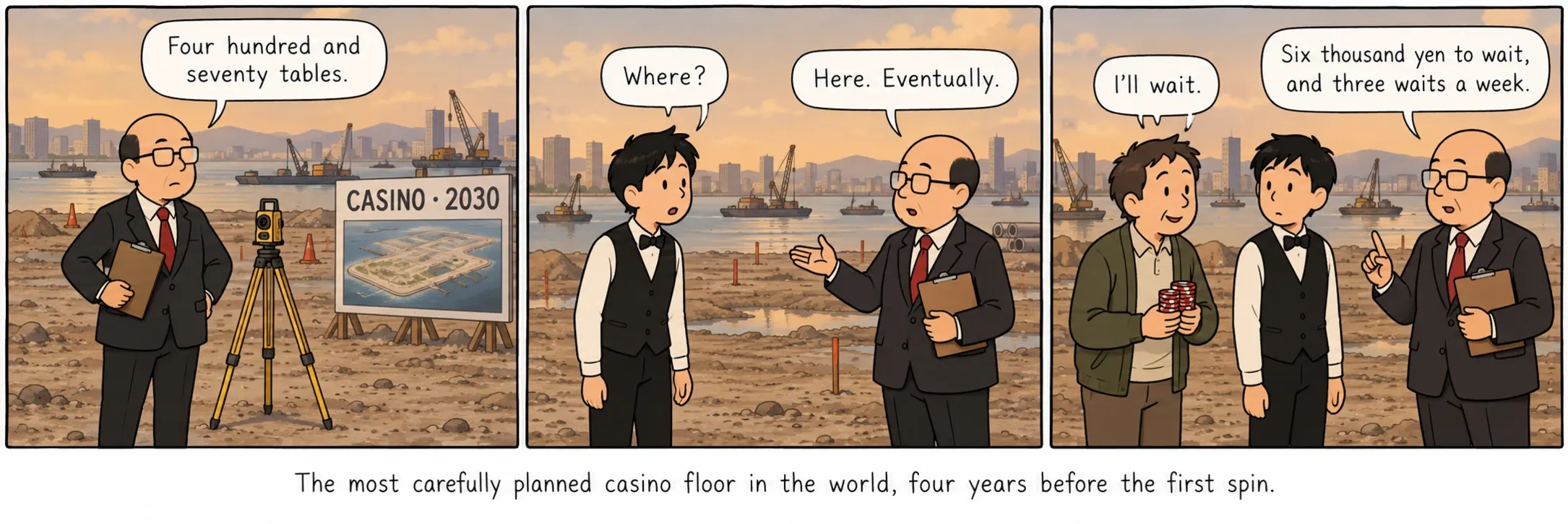 La sala del casino mejor planificada del mundo, cuatro años antes del primer giro.